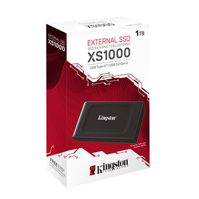 Kingston XS1000 External Solid State Drive - High-Speed, Compact