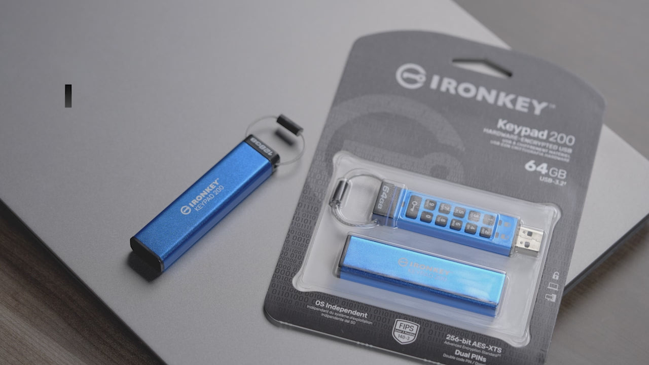 IronKey Keypad 200 Type-A & Type-C Encrypted USB Flash Drive
