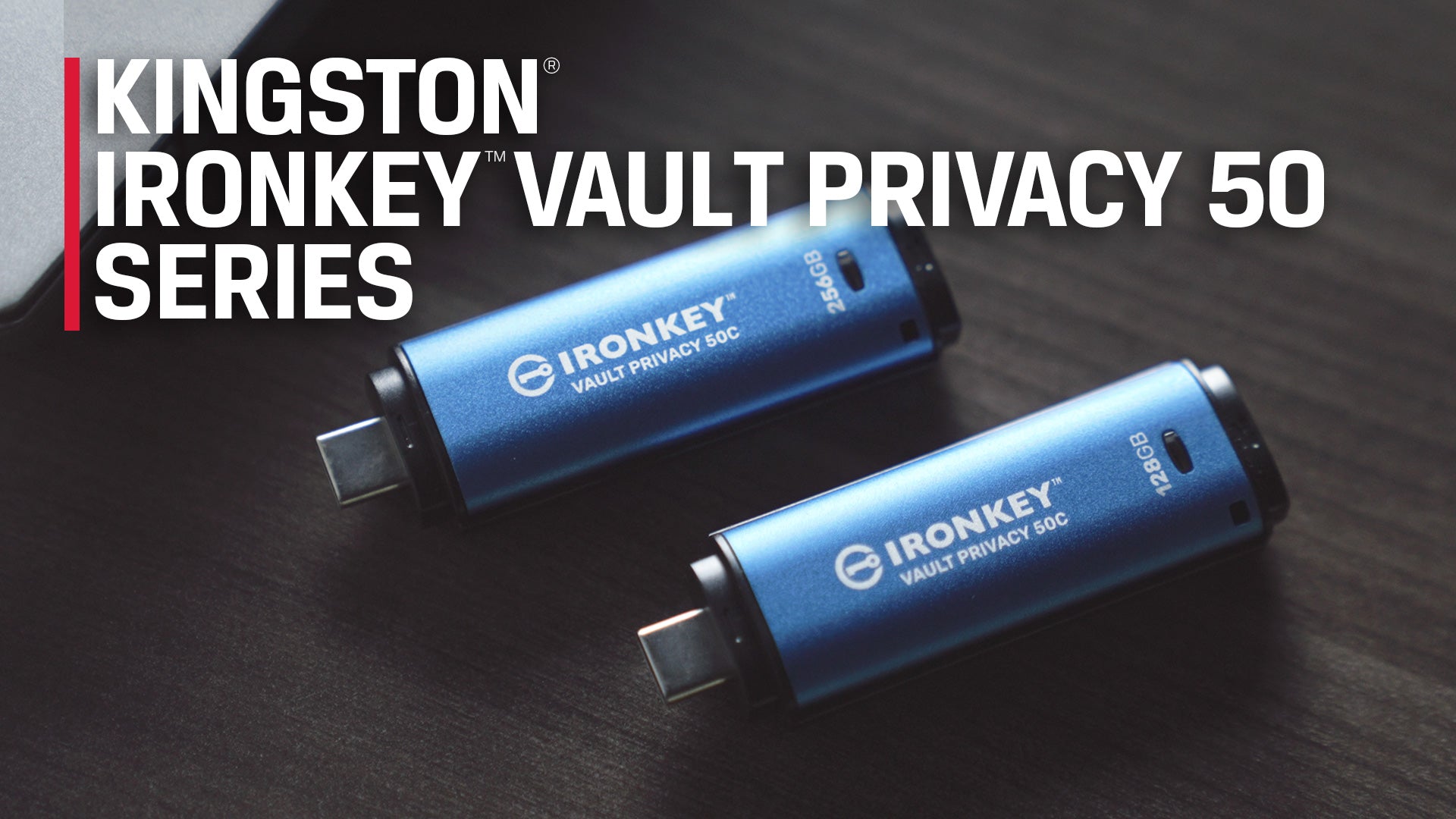 IronKey Vault Privacy 50 Type-A & Type-C Encrypted USB Flash Drive