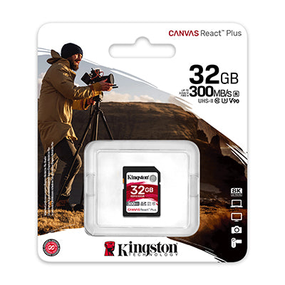 Kingston Canvas React Plus Class 10 SD Cards | UHS-II, U3, V90 