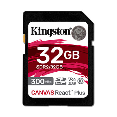 Kingston Canvas React Plus Class 10 SD Cards | UHS-II, U3, V90 