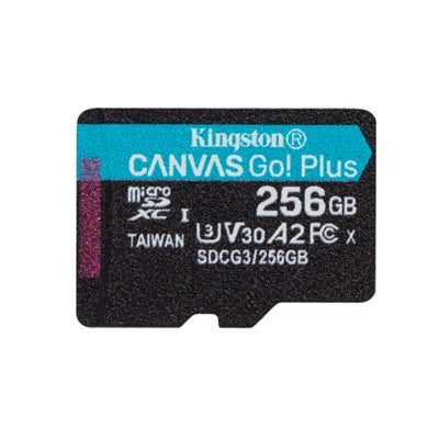Kingston Canvas Go Plus microSD Memory Card  V30 Speed for 4K Ultra-HD – Kingston  Technology